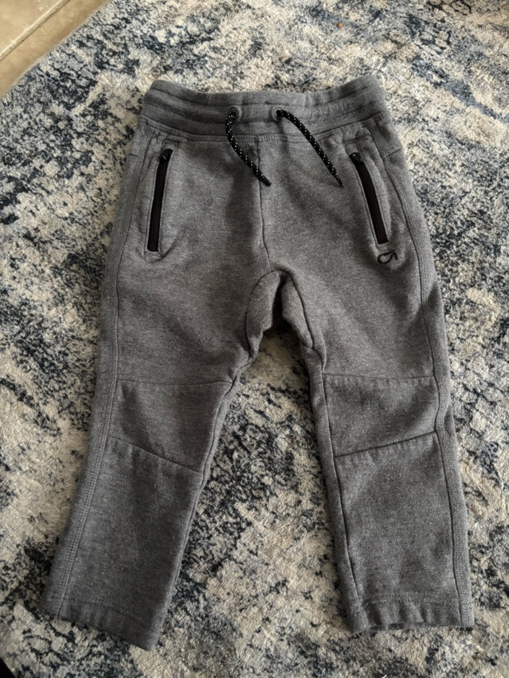 GAP Kids Dark Gray Fleece Jogger Pants with Zip Pockets